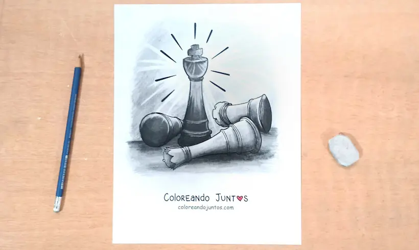 Dibujo de ajedrez coloreado por Coloreando Juntos