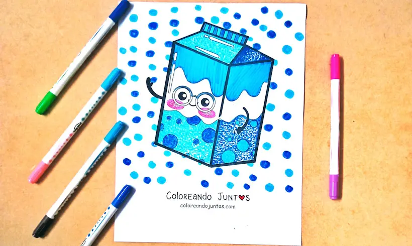 Dibujo de alimento kawaii coloreado por Coloreando Juntos
