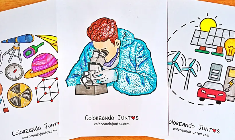 Dibujos de ciencia coloreados por Coloreando Juntos