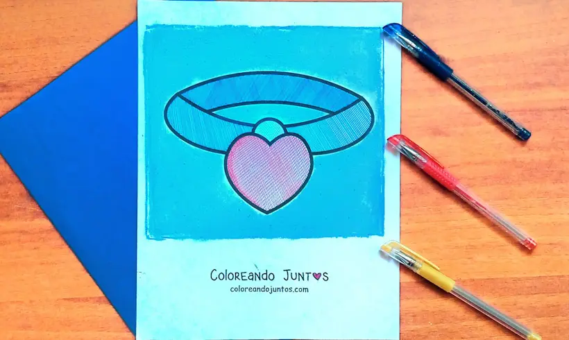 Dibujo de un collar coloreado por Coloreando Juntos