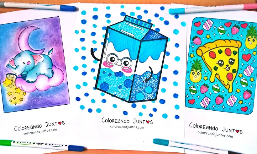 Dibujos kawaii coloreados por Coloreando Juntos