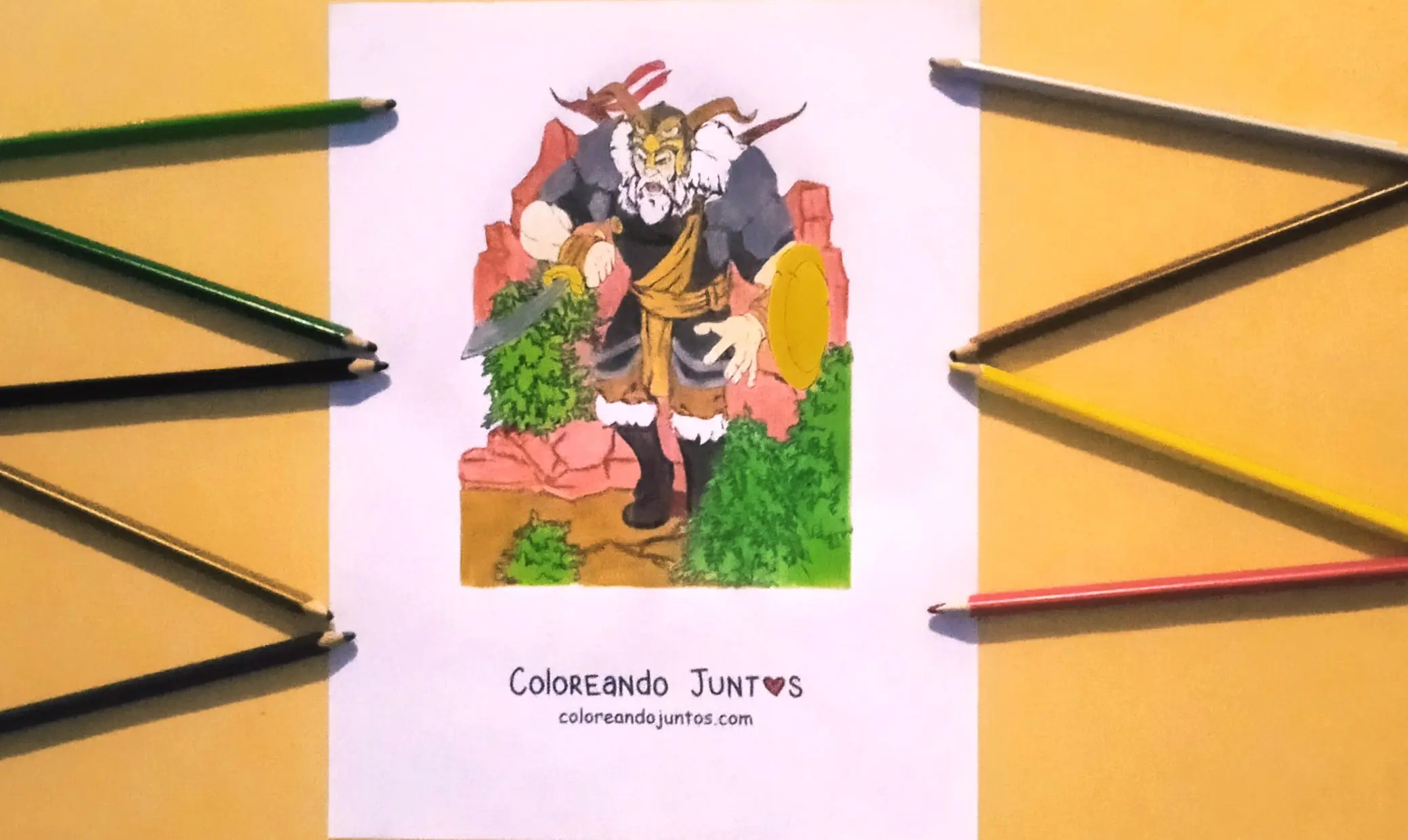 Dibujo de gigante coloreado por Coloreando Juntos