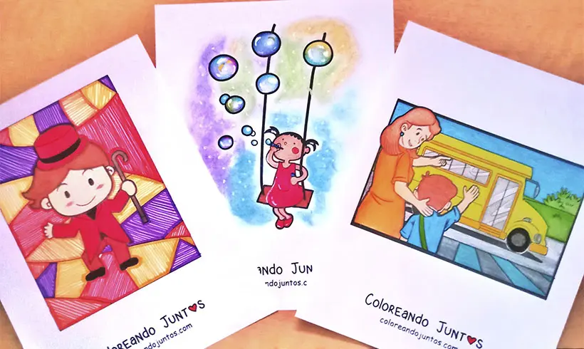 Dibujos de lugares coloreados por Coloreando Juntos