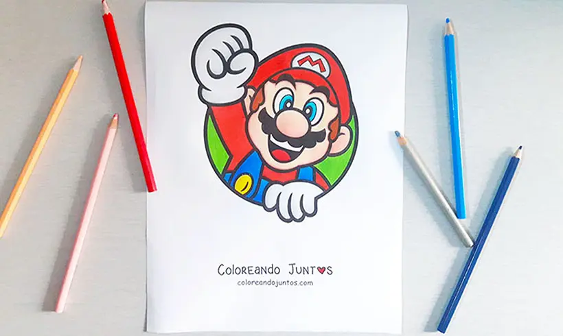 Dibujo de Mario Bros coloreado por Coloreando Juntos