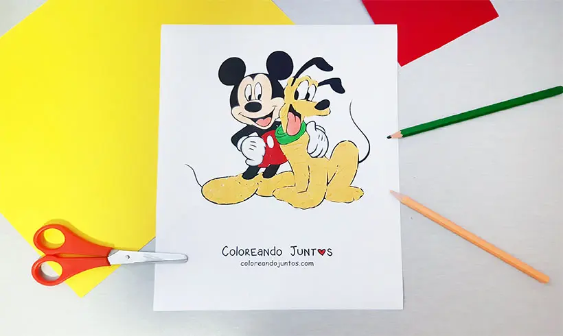 Dibujo de Mickey Mouse coloreado por Coloreando Juntos