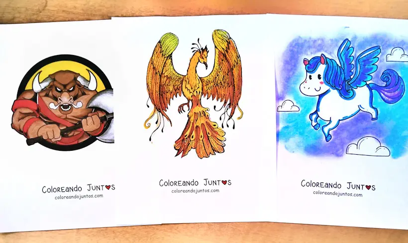 Dibujos de la mitología griega coloreados por Coloreando Juntos