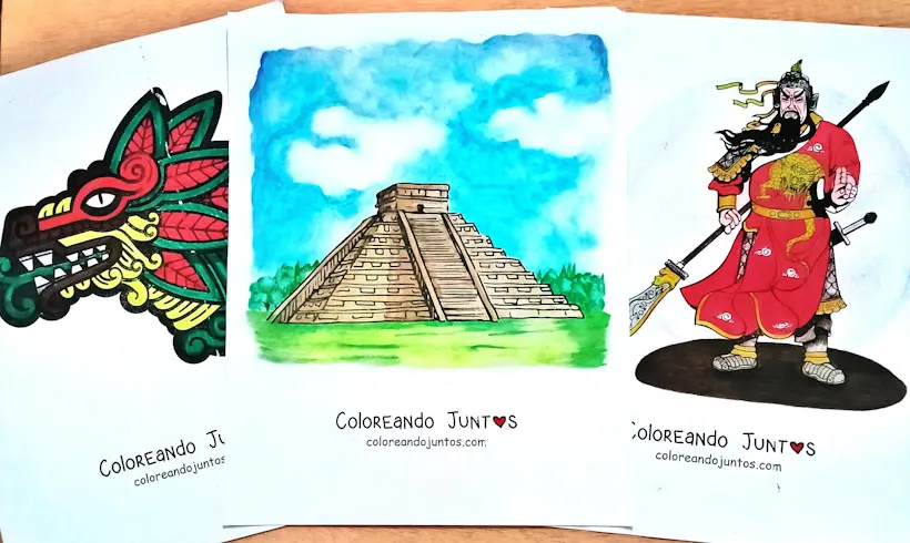 Países y culturas coloreados por Coloreando Juntos