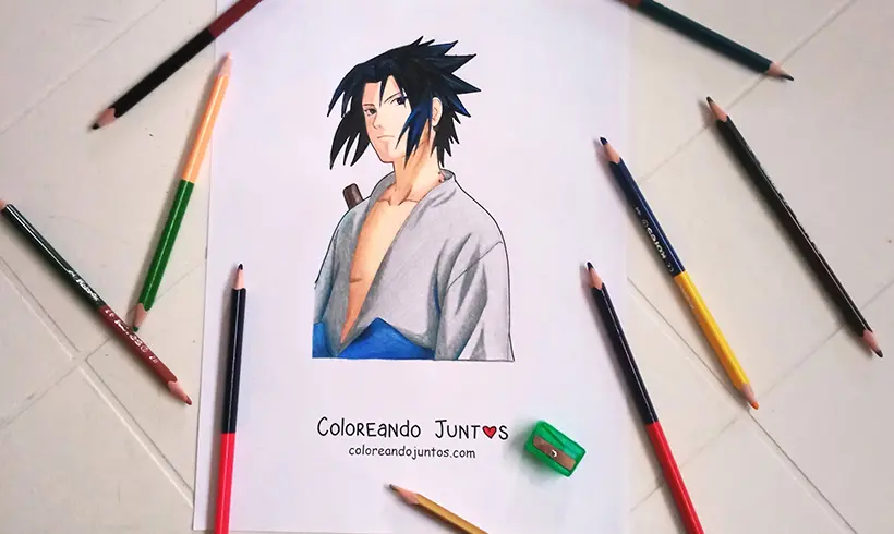 Dibujo de Sasuke coloreado por Coloreando Juntos