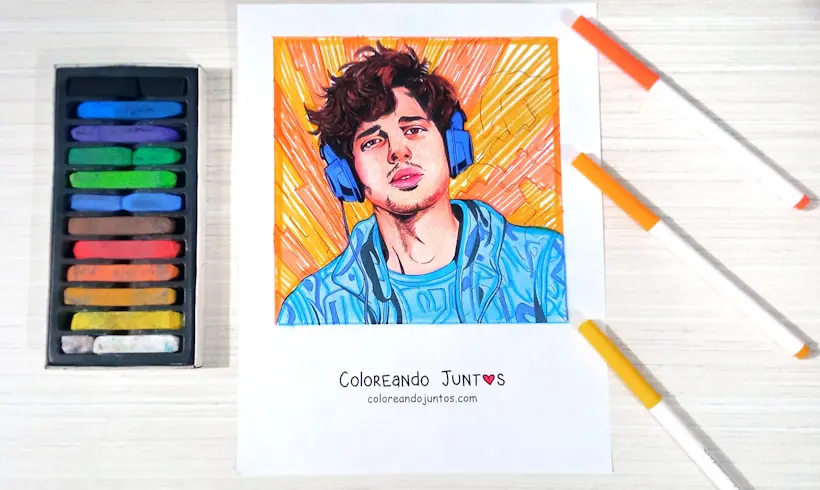 Dibujo de Sebastián Yatra coloreado por Coloreando Juntos