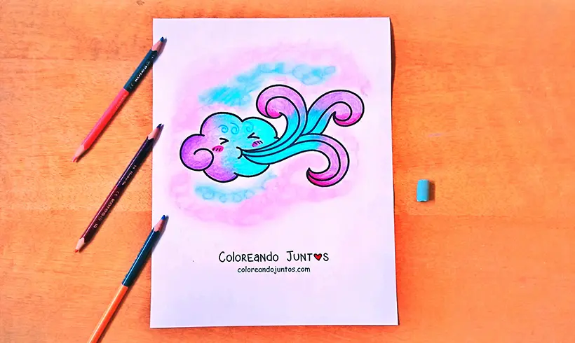 Dibujo de viento coloreado por Coloreando Juntos