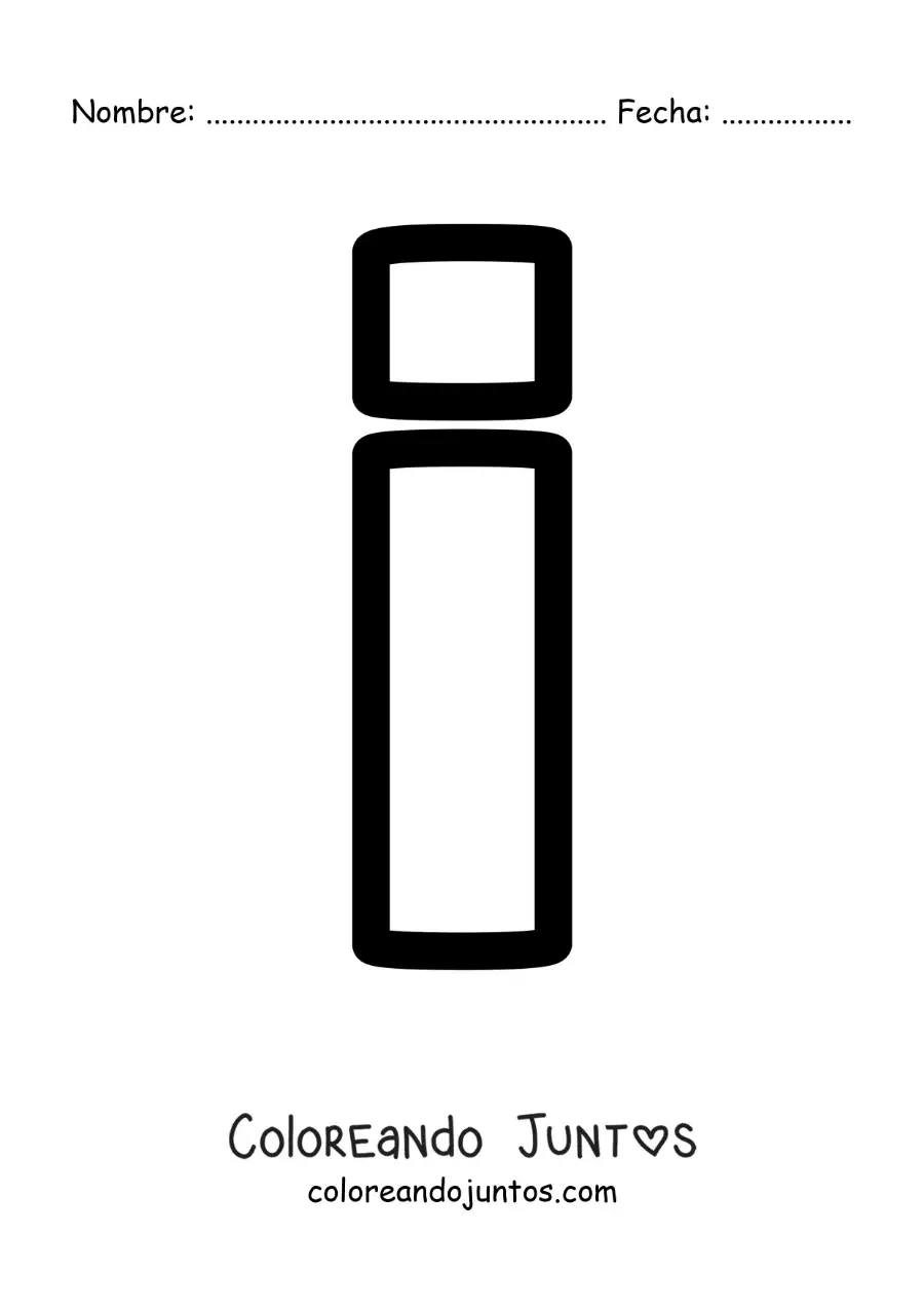 Imagen para colorear de la letra i minúscula