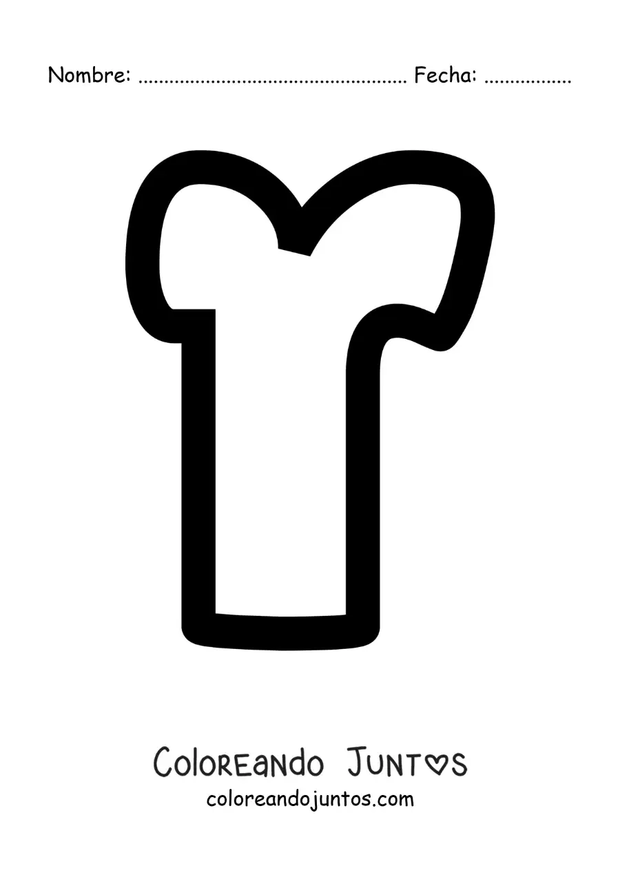 Imagen para colorear de la letra r minúscula