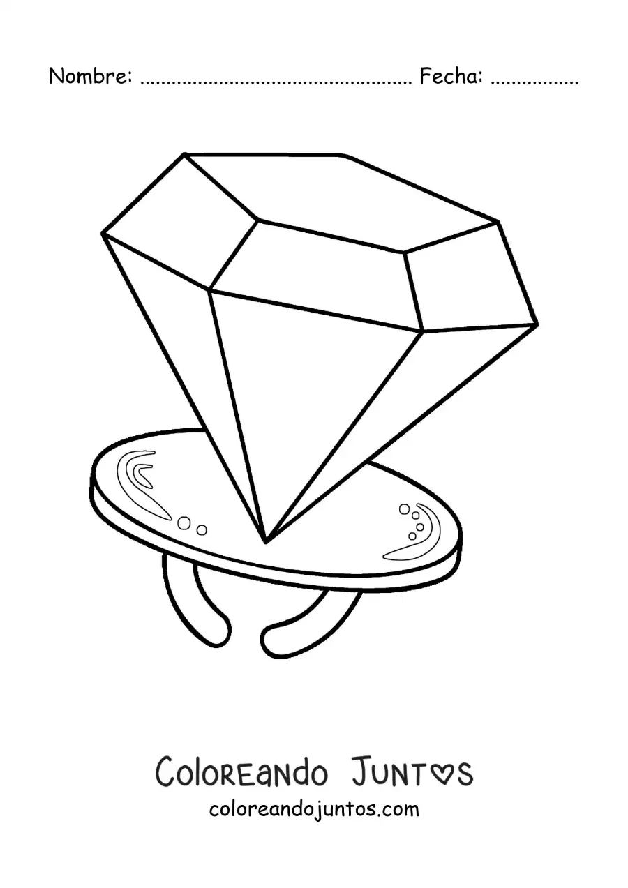 Imagen para colorear de anillo de dulce