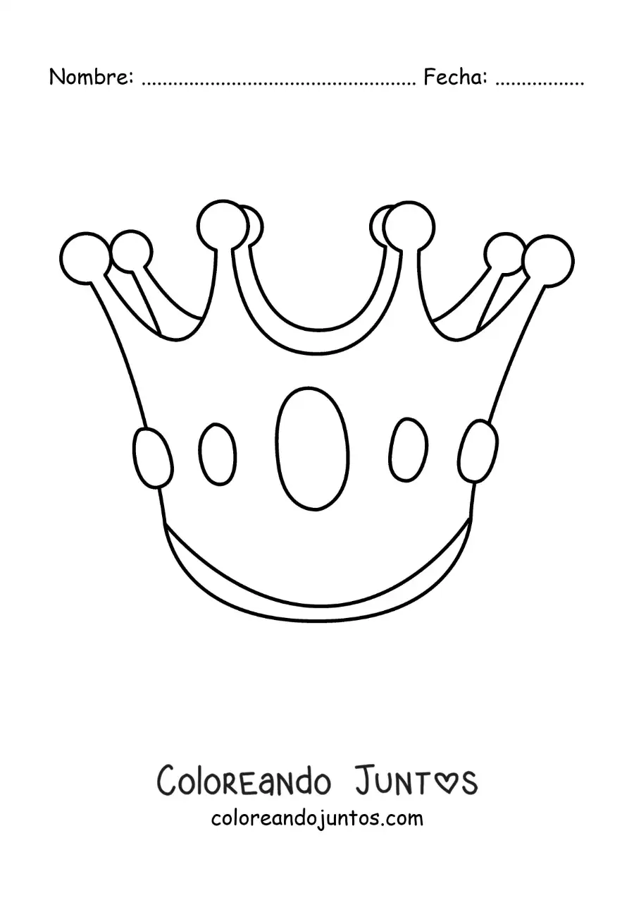 Imagen para colorear de corona grande