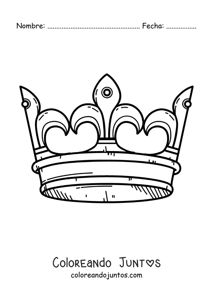 Imagen para colorear de corona real