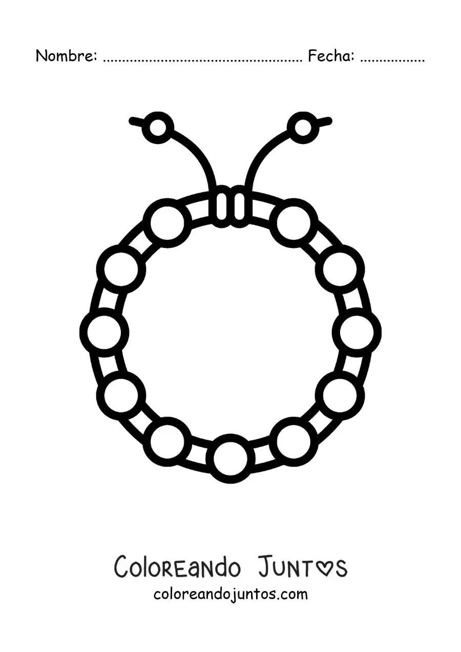 Imagen para colorear de pulsera fácil