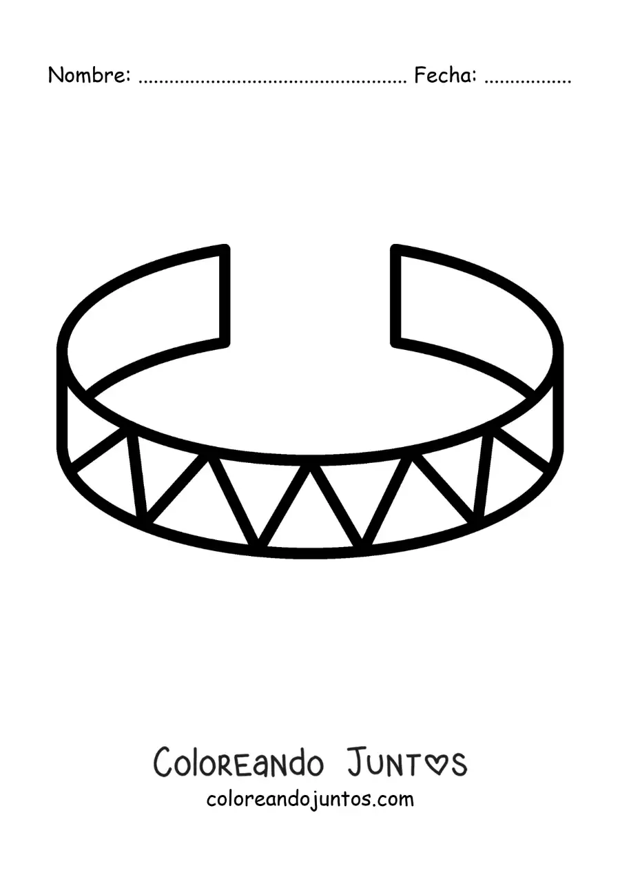 Imagen para colorear de brazalete