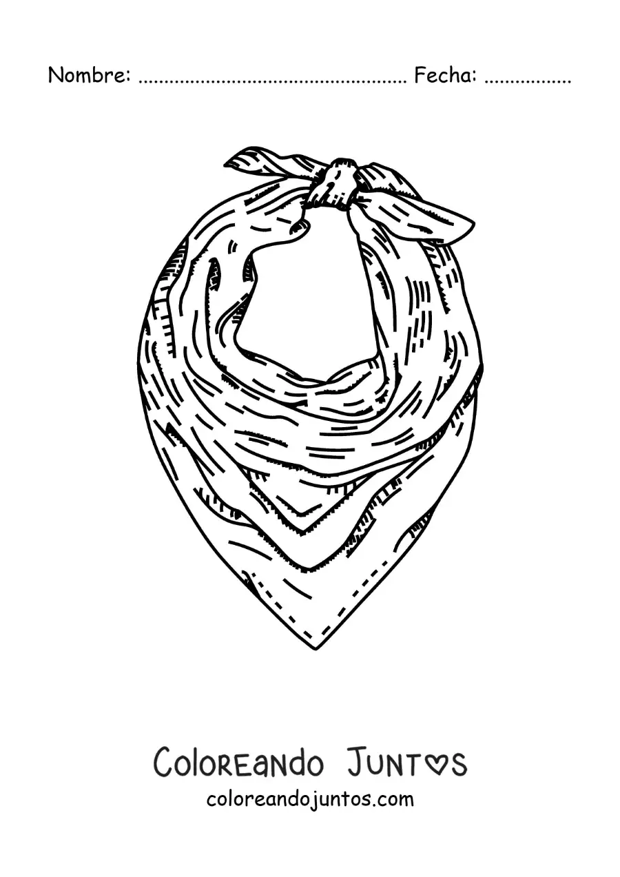 Imagen para colorear de bufanda triangular