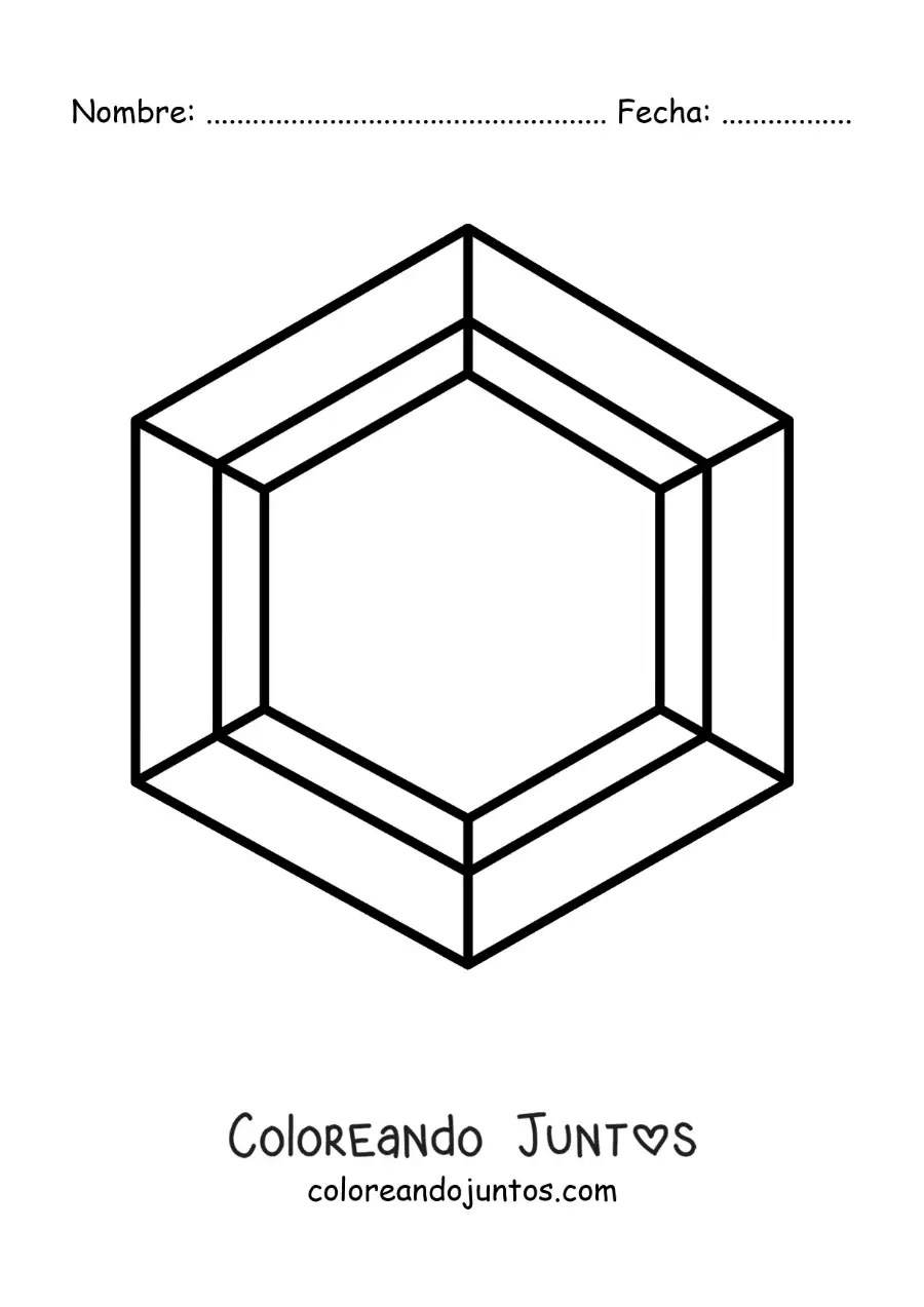Imagen para colorear de una gema
