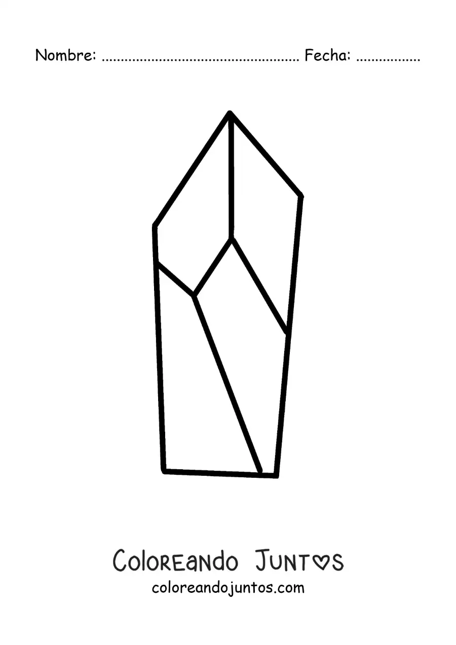 Imagen para colorear de cuarzo