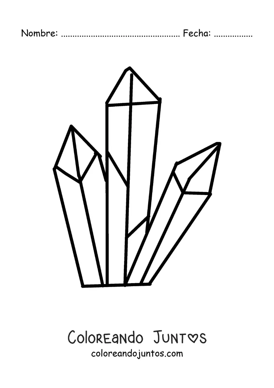 Imagen para colorear de cristales