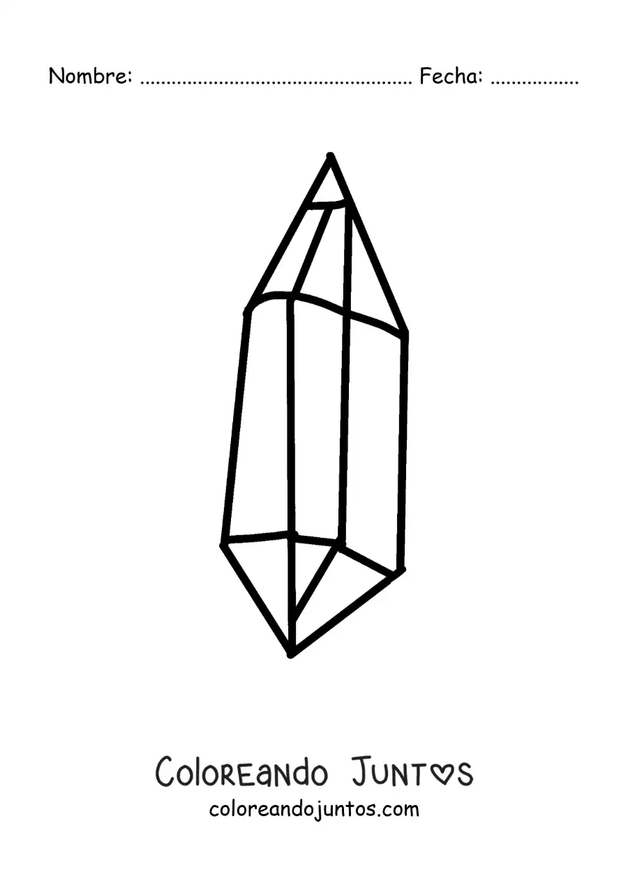 Imagen para colorear de un cristal