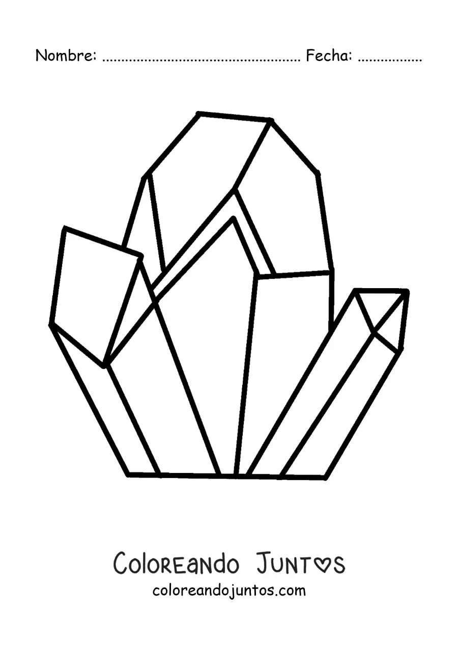 Imagen para colorear de cristales mágicos