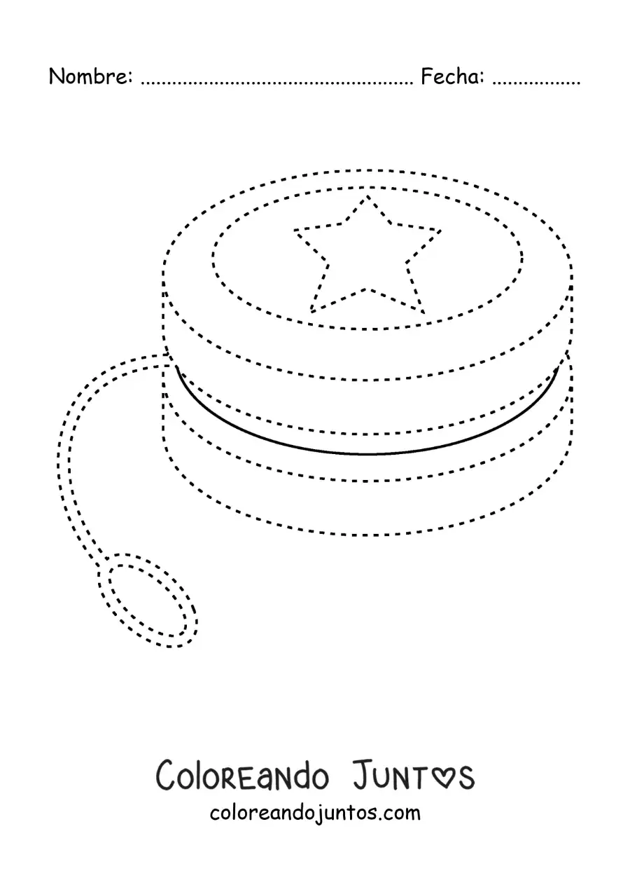 Imagen para colorear de yoyo para trazar