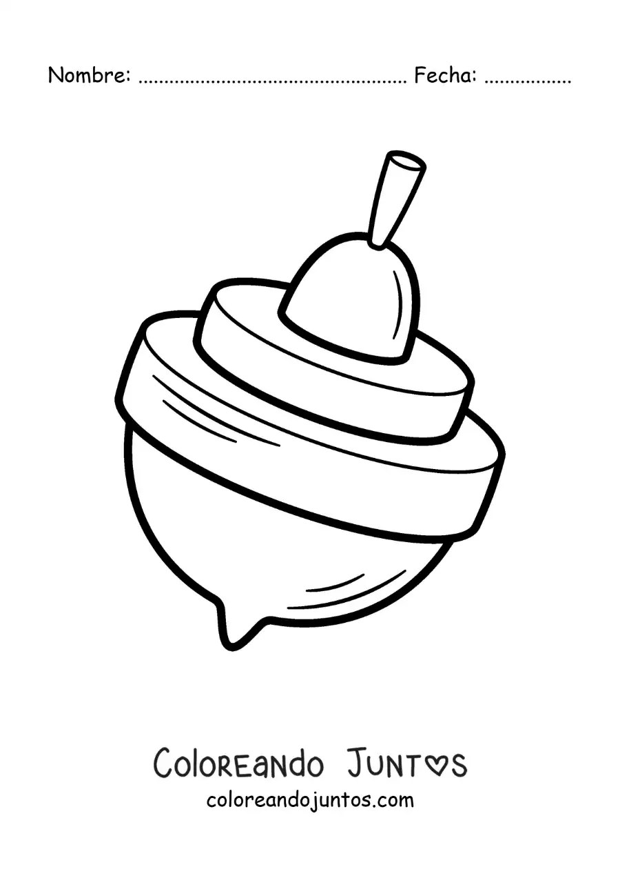 Imagen para colorear de un trompo