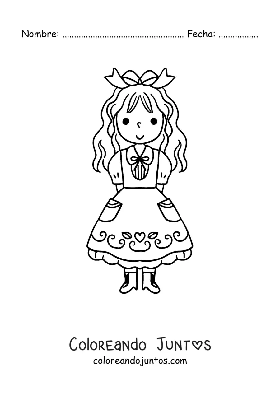 Imagen para colorear de Ricitos de Oro
