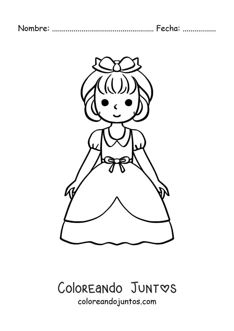Imagen para colorear de Blancanieves animada