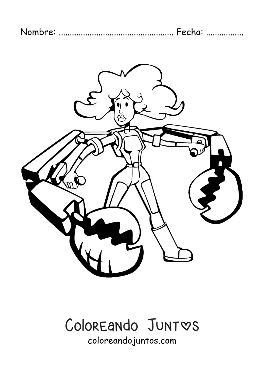 Imagen para colorear de caricatura de un superhéroe del signo cáncer