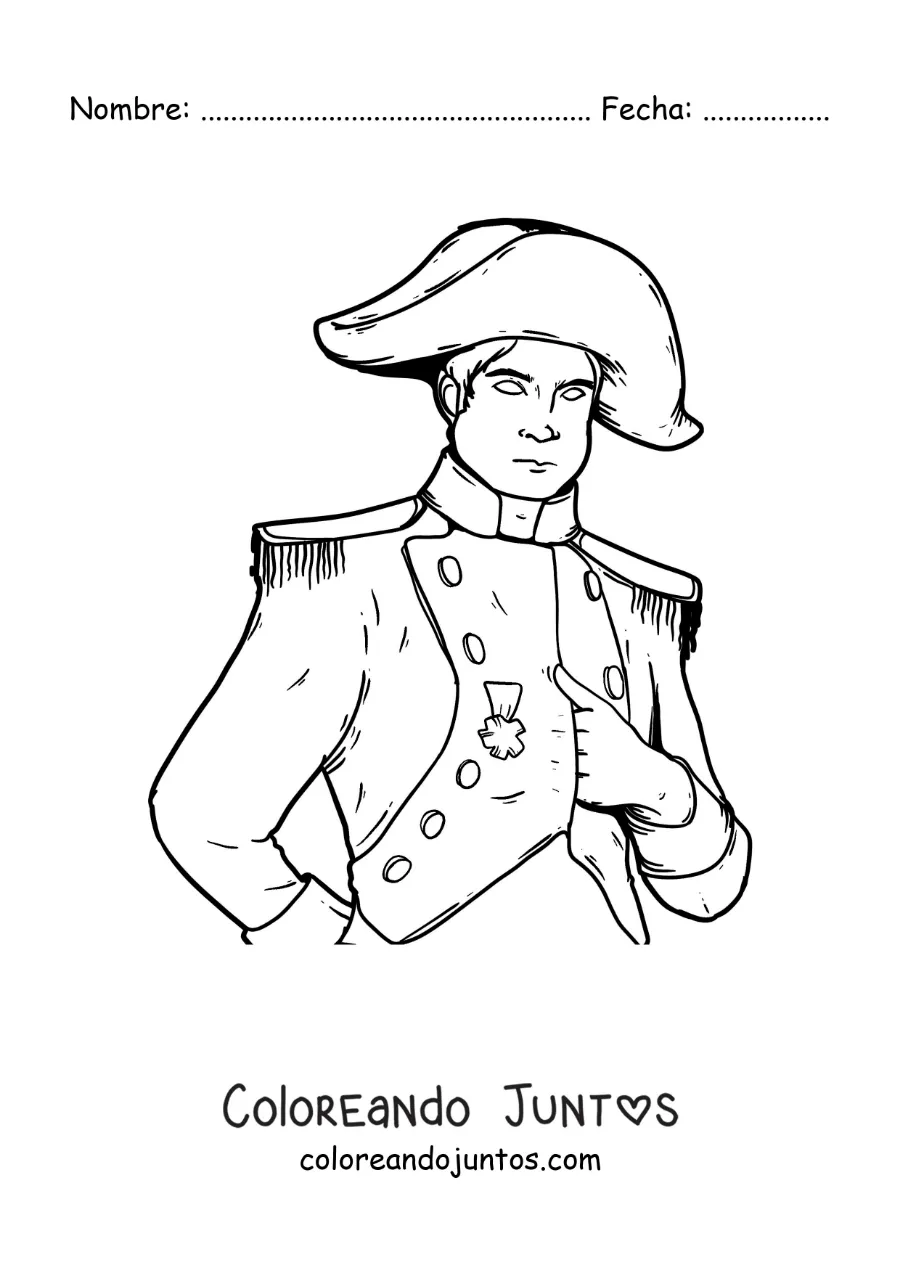 Imagen para colorear de Napoleón Bonaparte