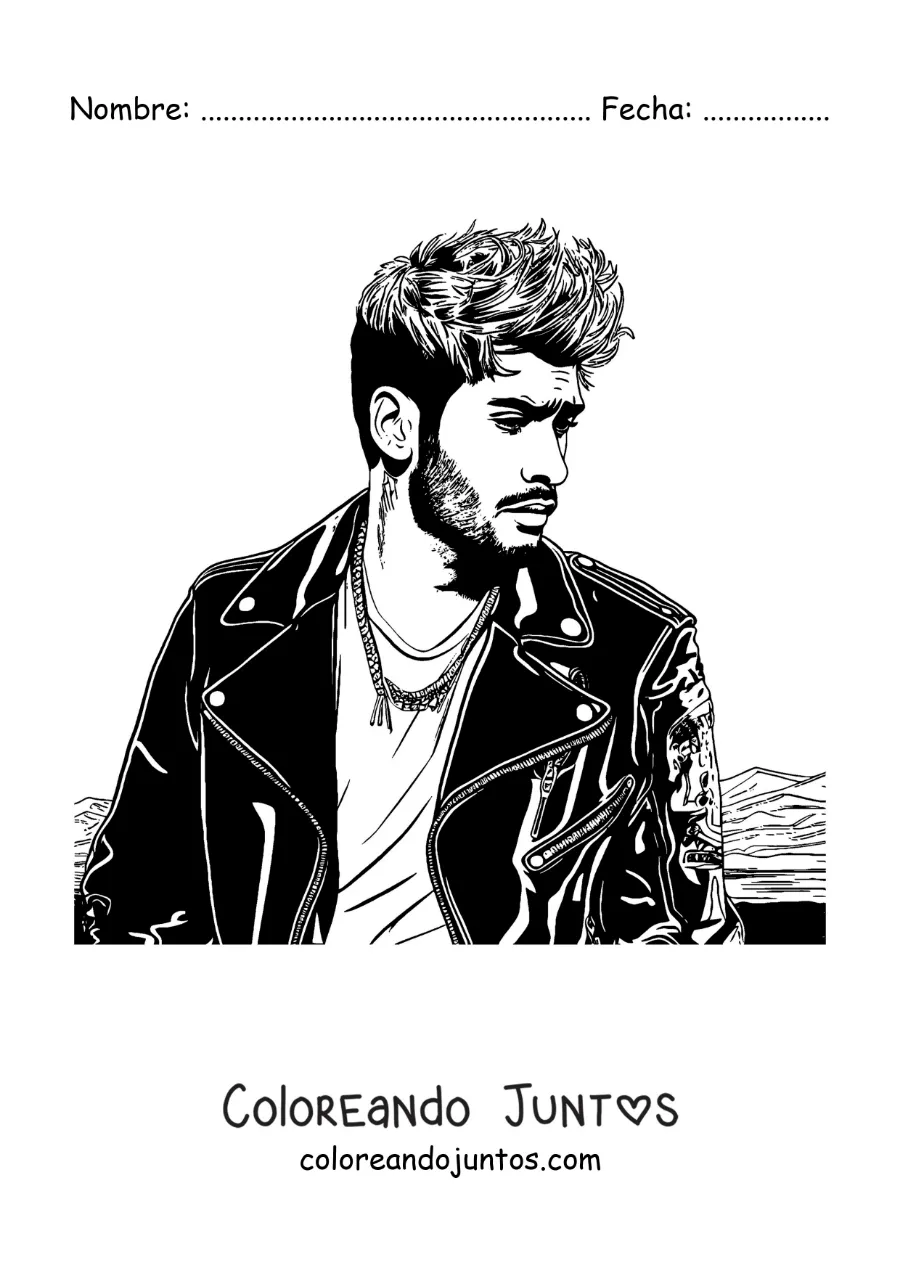 Imagen para colorear de Zayn Malik