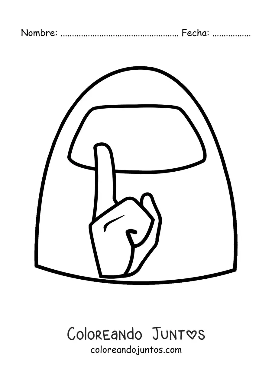 Imagen para colorear de un impostor de Among Us