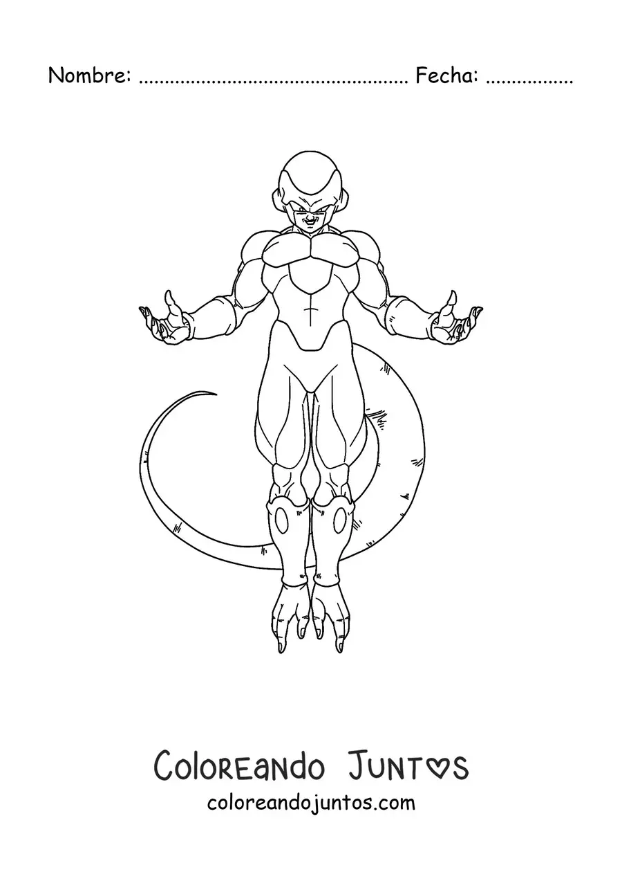 Imagen para colorear de Freezer de Dragon Ball