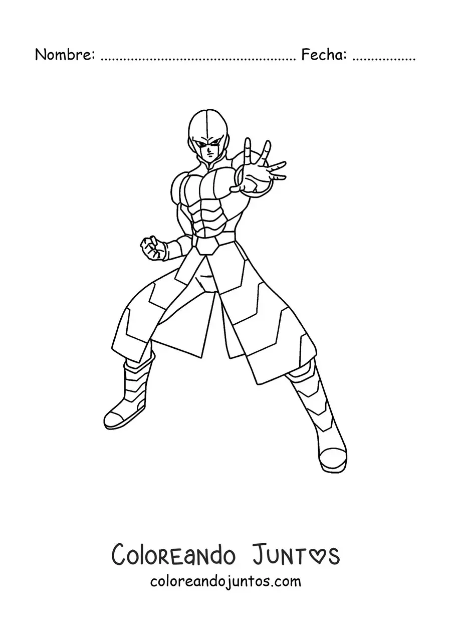 Imagen para colorear de Hit de Dragon Ball