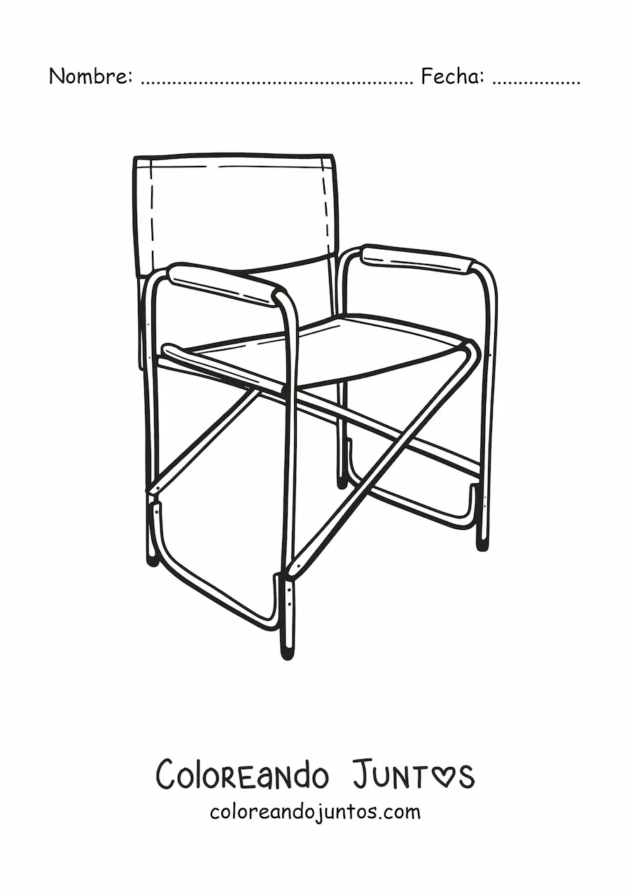 Imagen para colorear de una silla plegable