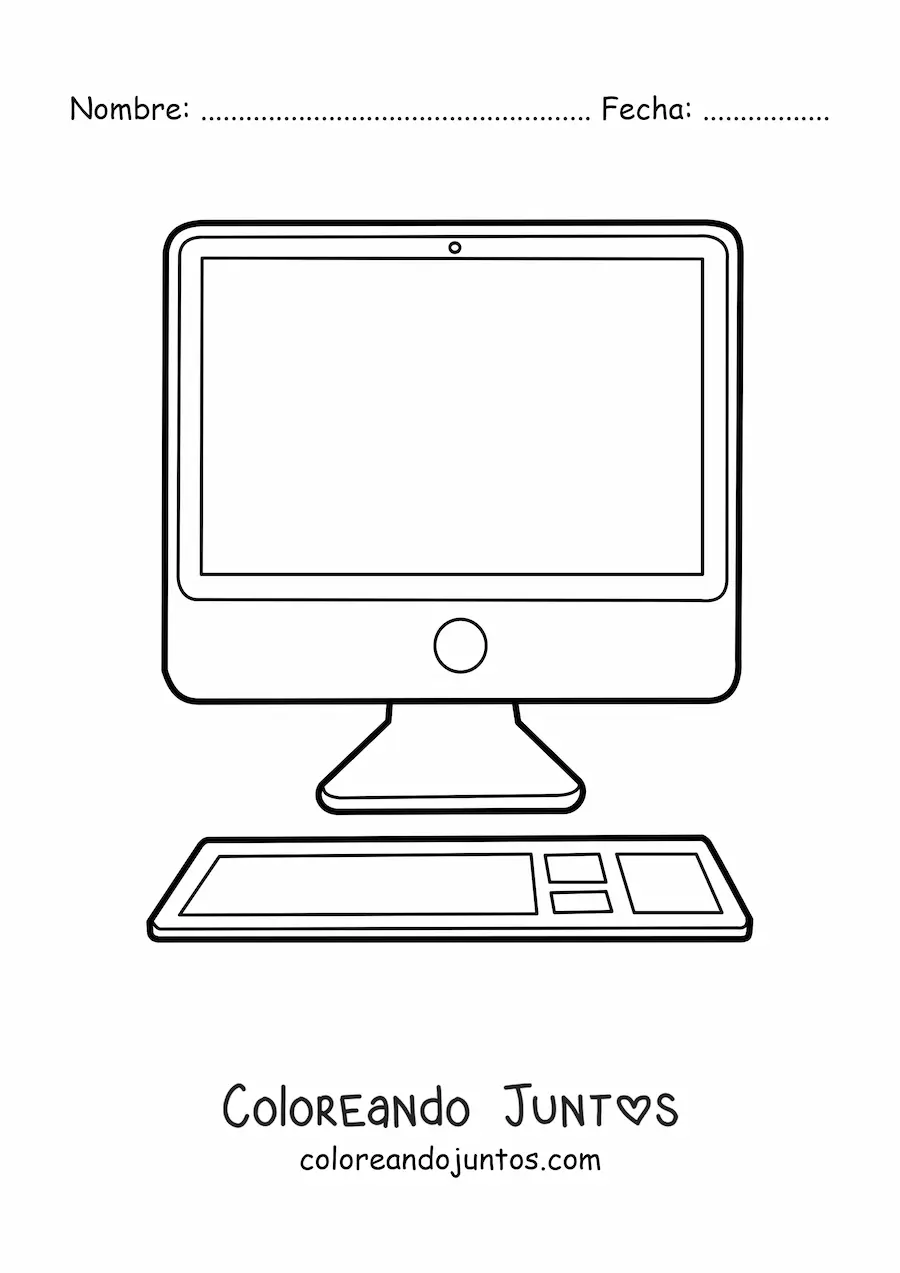 Imagen para colorear de una computadora moderna