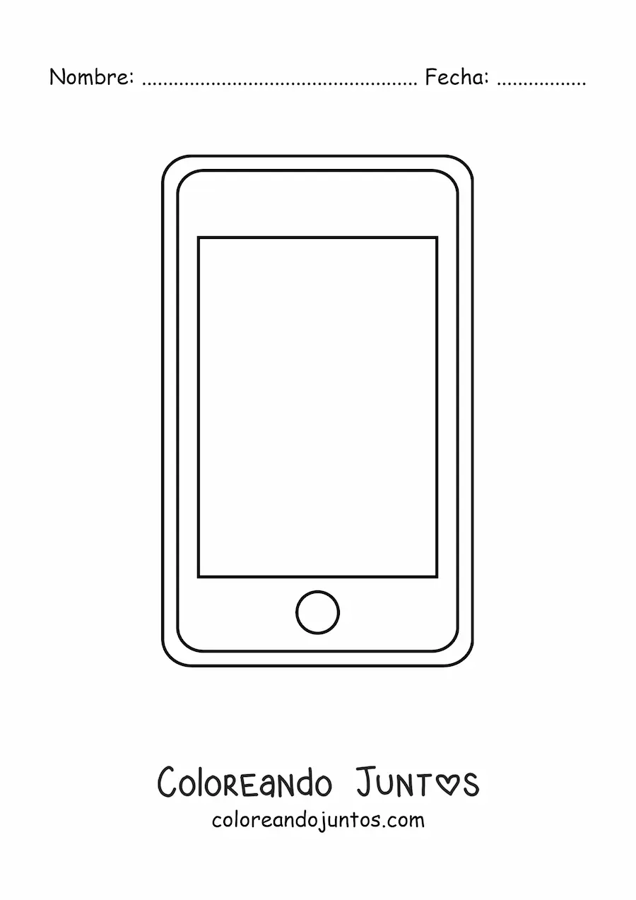 Imagen para colorear de un teléfono moderno