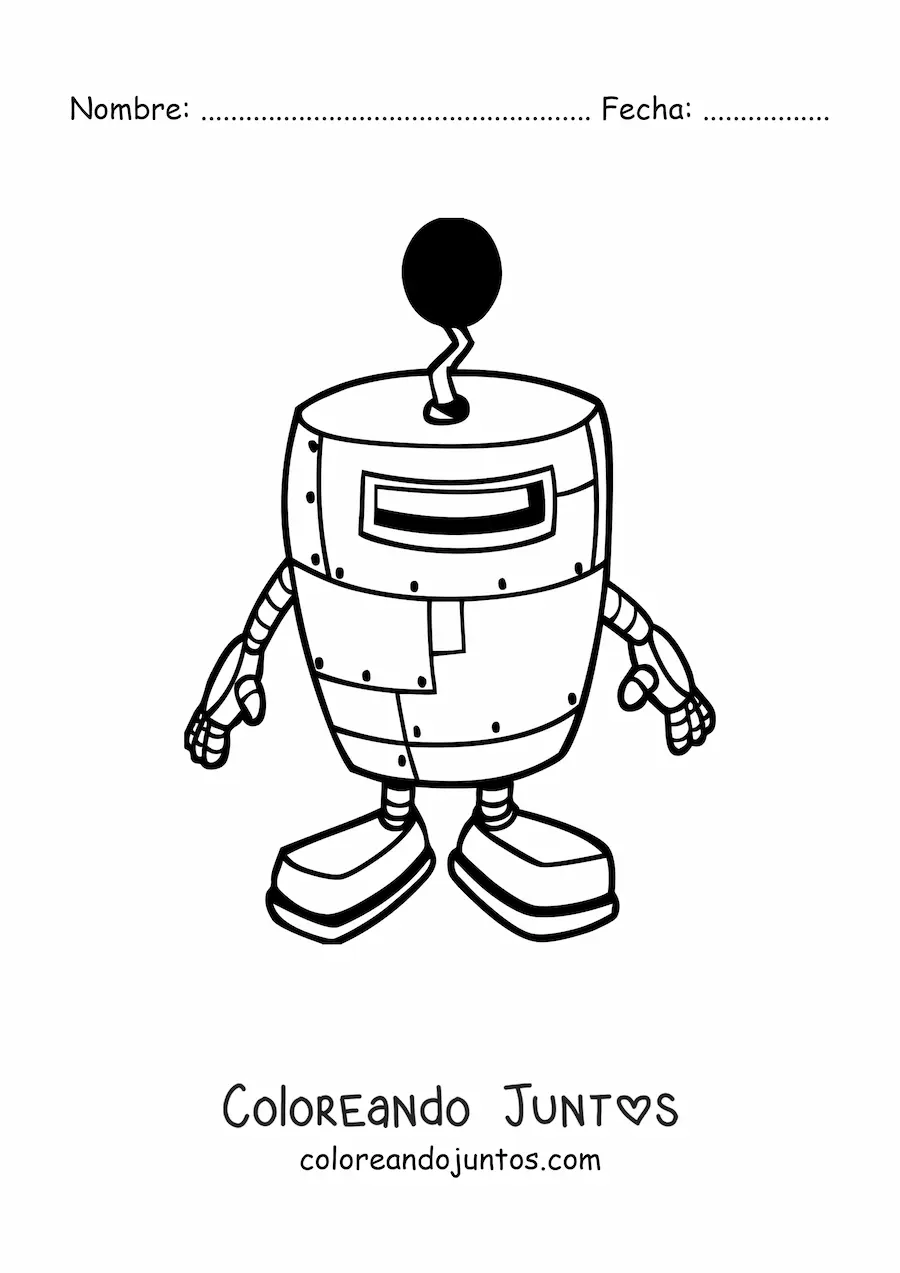 Imagen para colorear de un robot malo