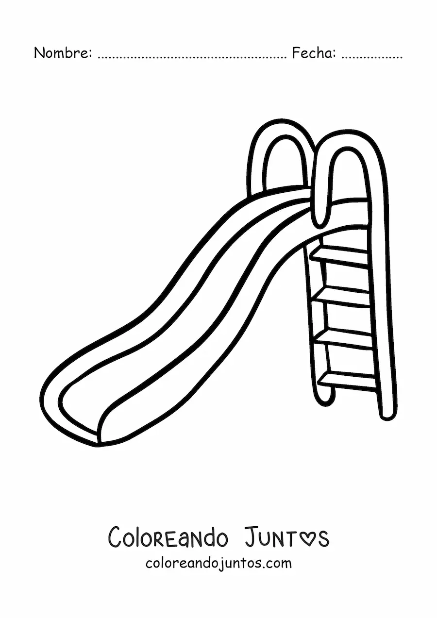 Imagen para colorear de un tobogán