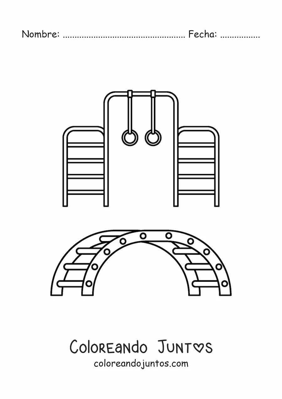 Imagen para colorear de un parque infantil