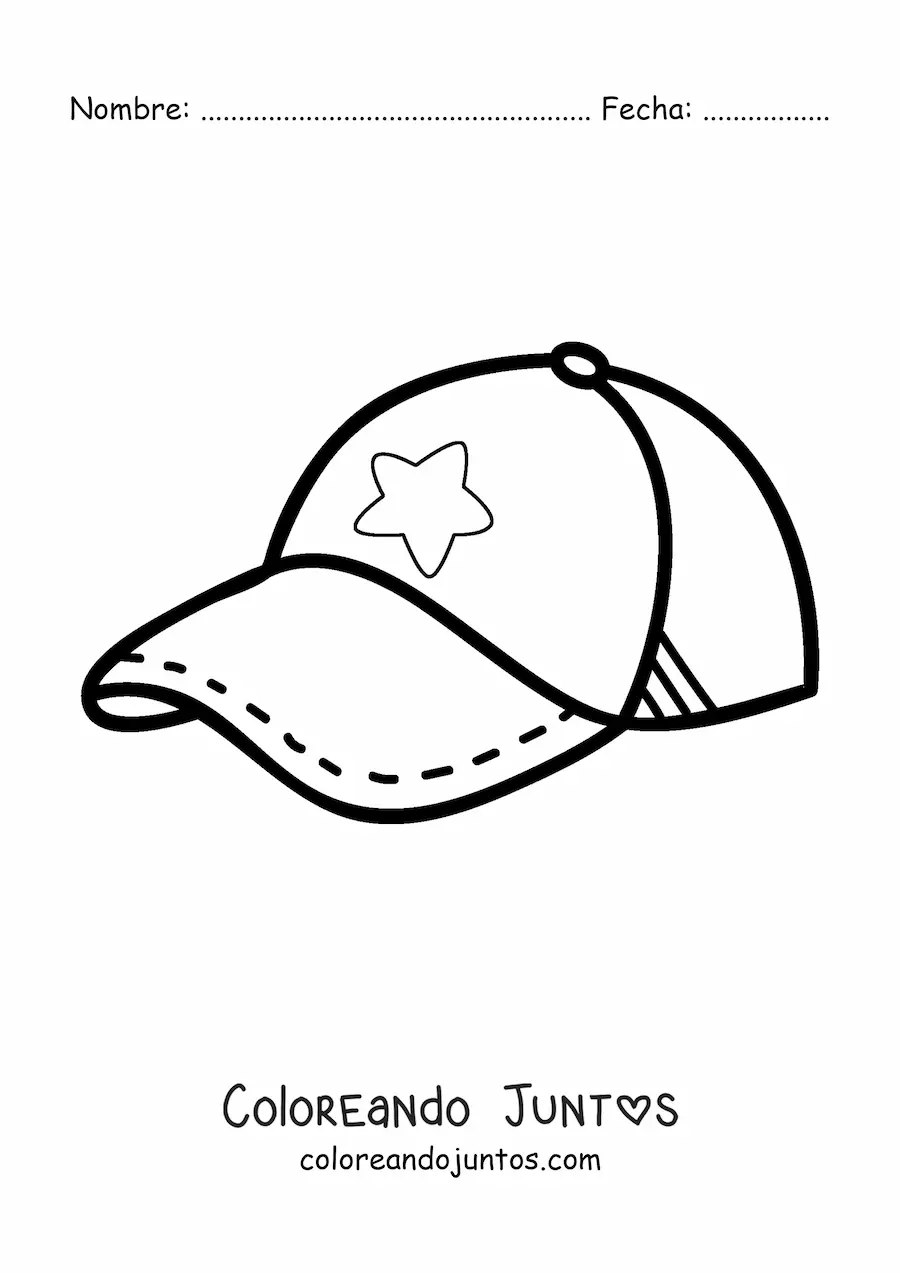 Imagen para colorear de una cachucha