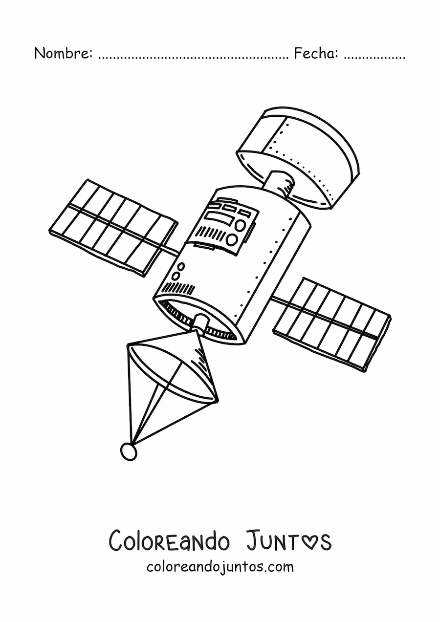 Imagen para colorear de un satélite