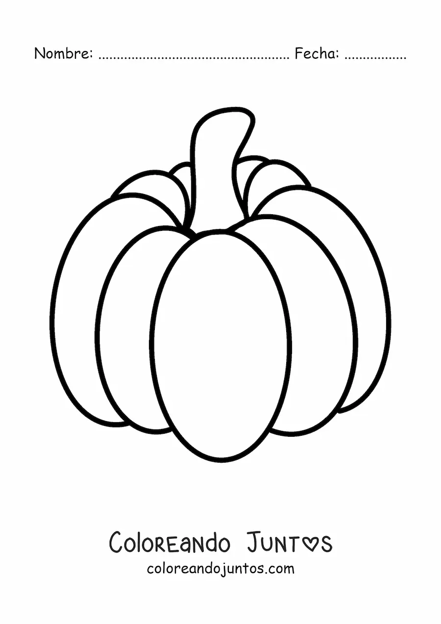 Imagen para colorear de una calabaza