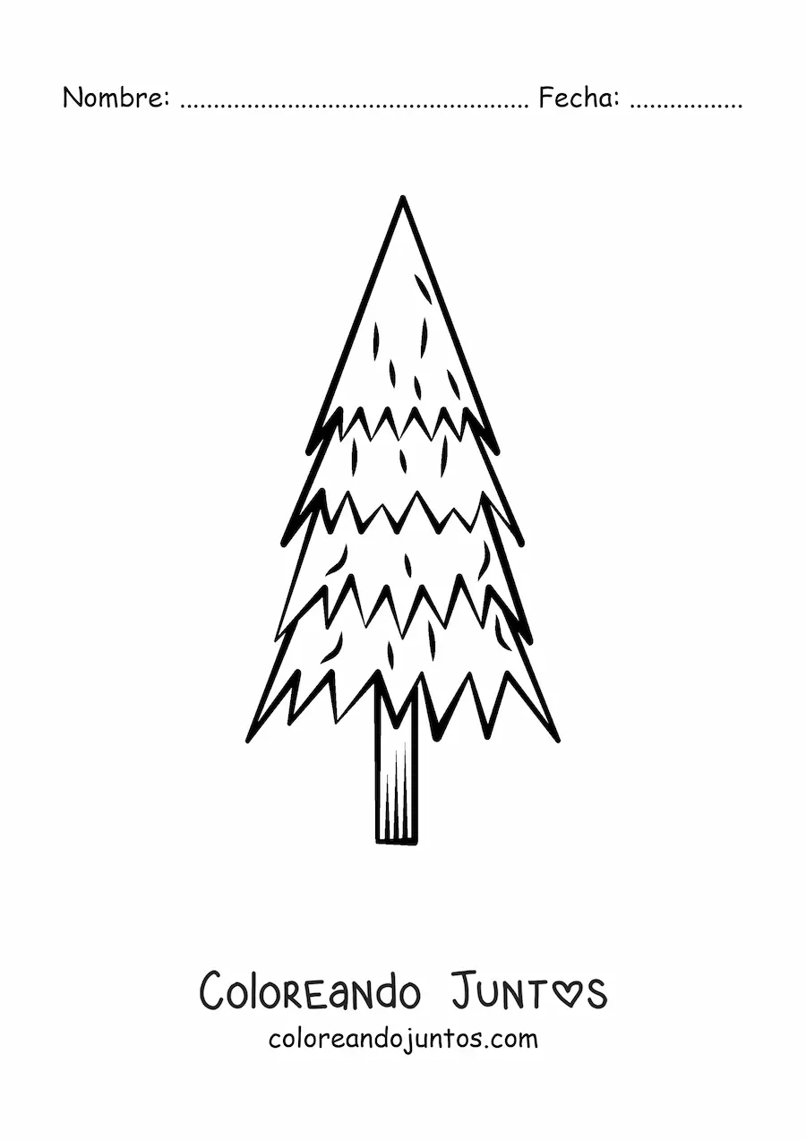 Imagen para colorear de un pino