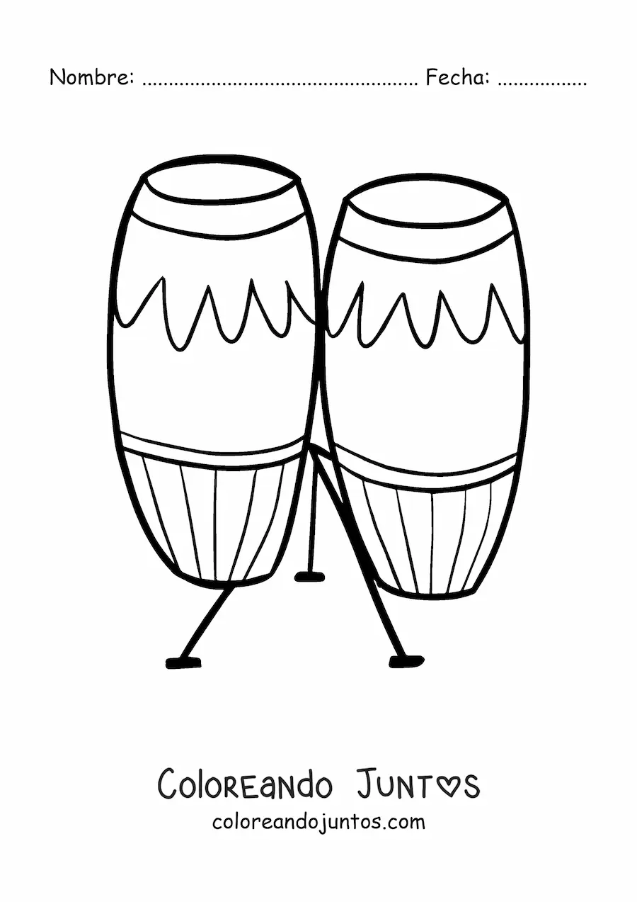 Imagen para colorear de una conga