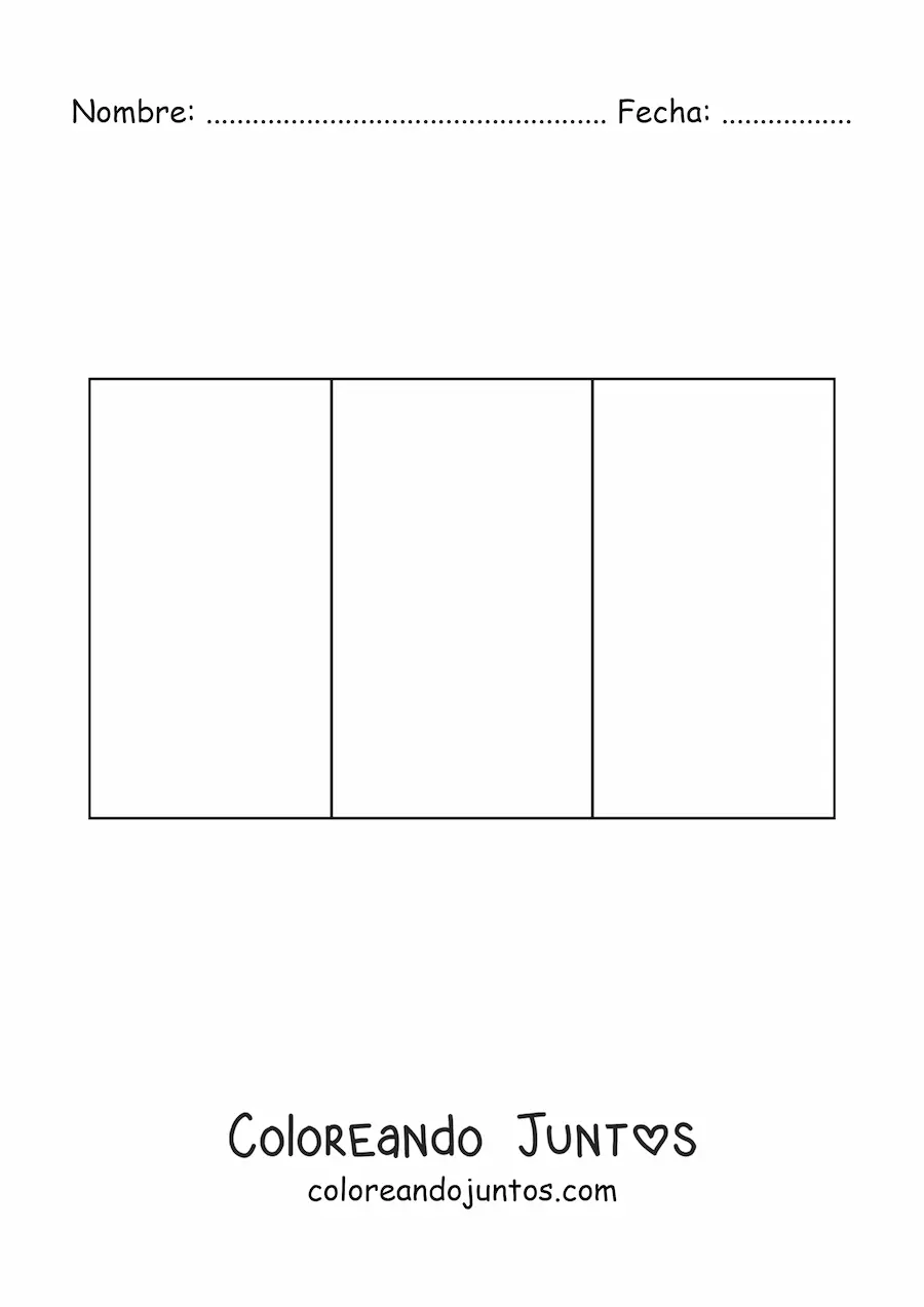 Imagen para colorear de bandera de italia horizontal