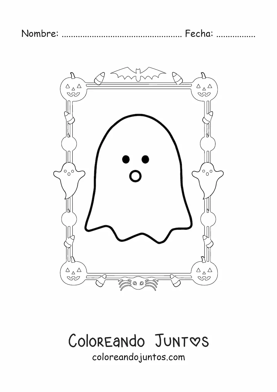 Imagen para colorear de fantasma sencillo grande